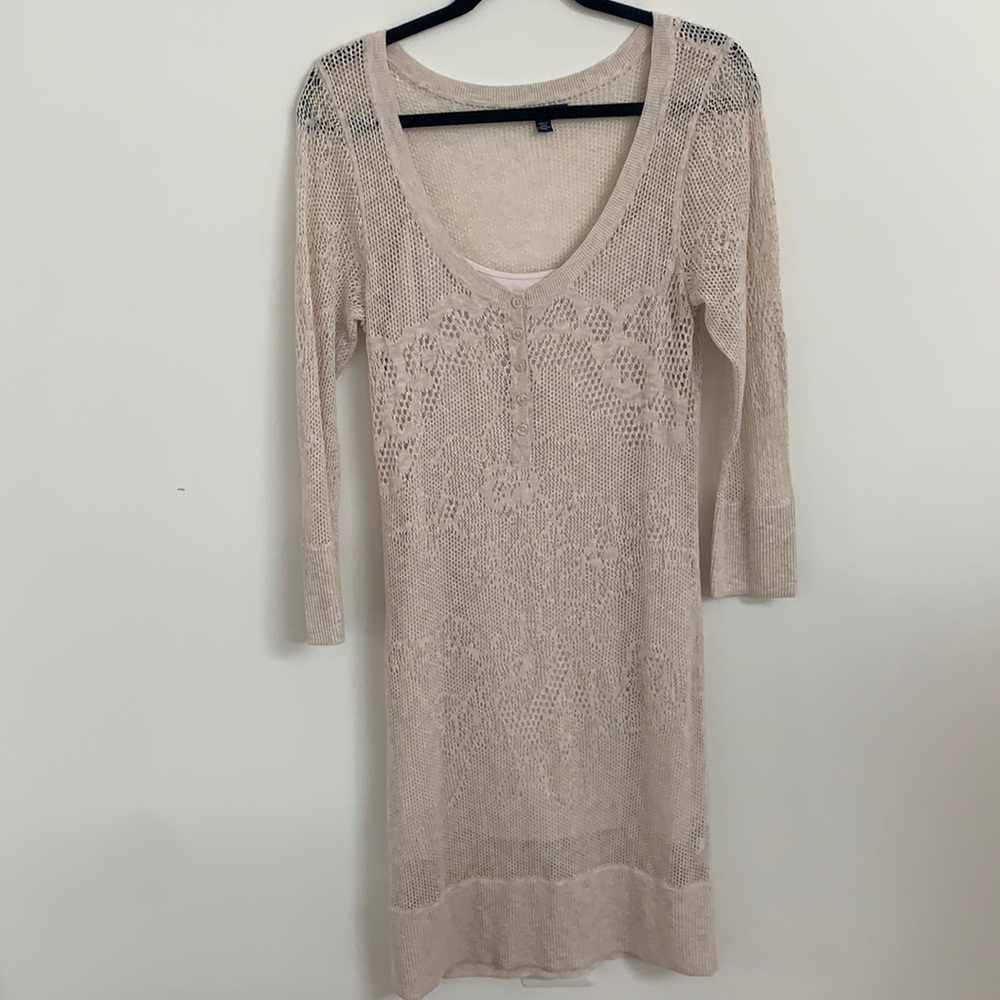 Creamy warm knit dress